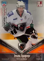Хоккей. Карточка Эмиль Лундберг Лев Попрад КХЛ/KHL 2011/12 SeReal