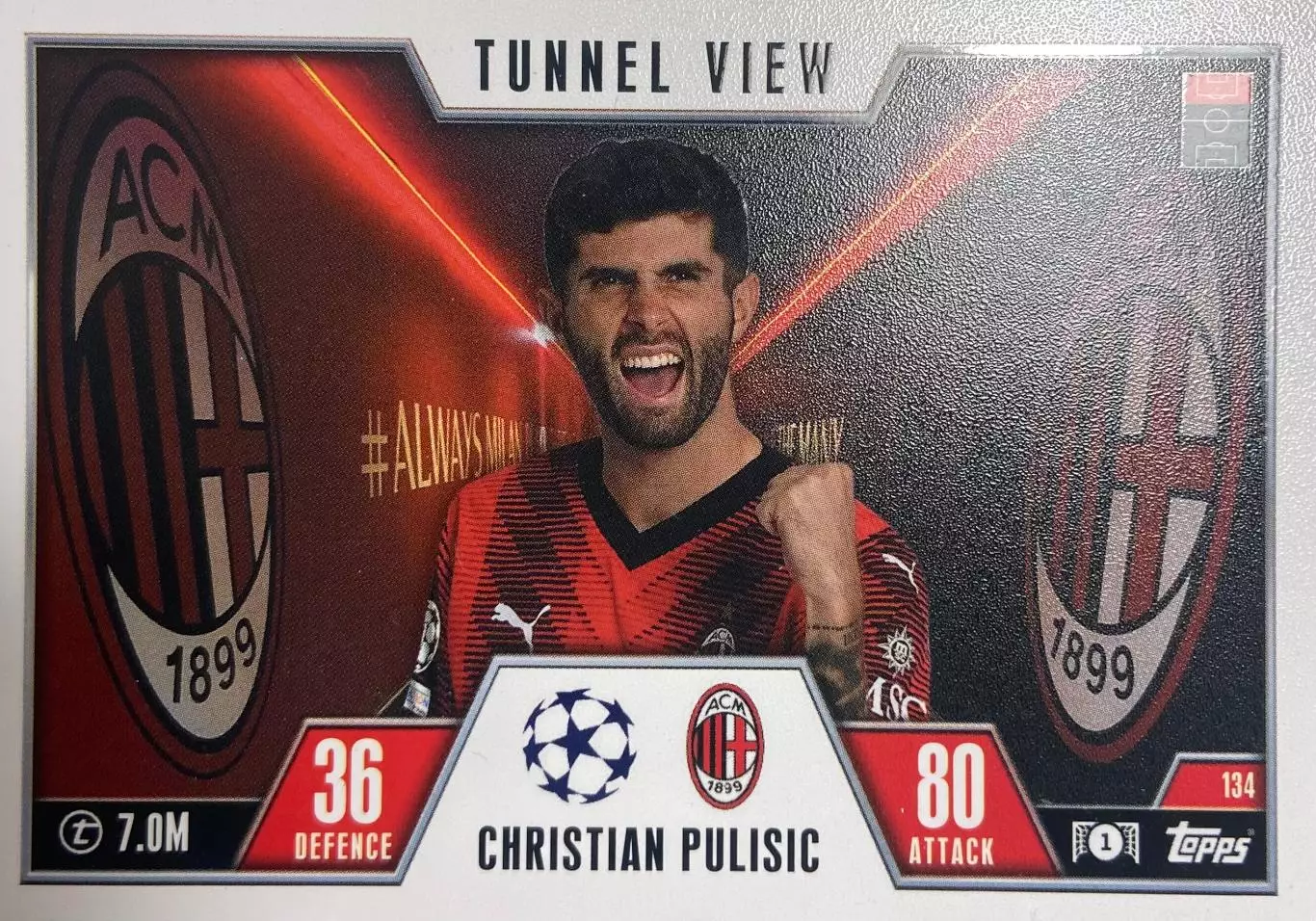 Карточка Кристиан Пулишич Милан, Боруссия Дортмунд, Челси Лига Чемпионов 2023/24