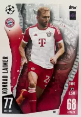 Футбол. Карточка Конрад Лаймер Бавария Мюнхен, РБ Лейпциг Лига Чемпионов 2023-24
