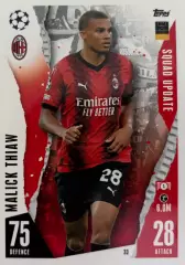 Футбол. Карточка Малик Тшау Милан, Ньюкасл Юнайтед Лига Чемпионов 2023-24 TOPPS