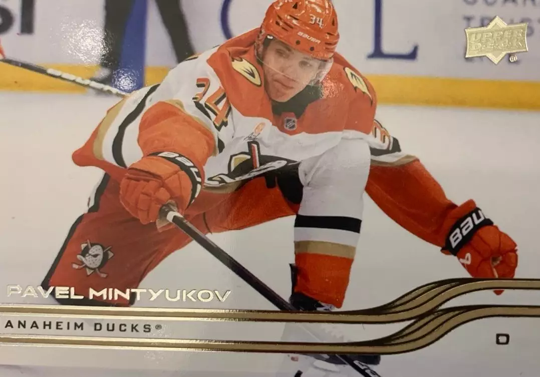 Хоккей Карточка Павел Минтюков Anaheim Ducks/Анахайм Дакс, Динамо Москва NHL/НХЛ