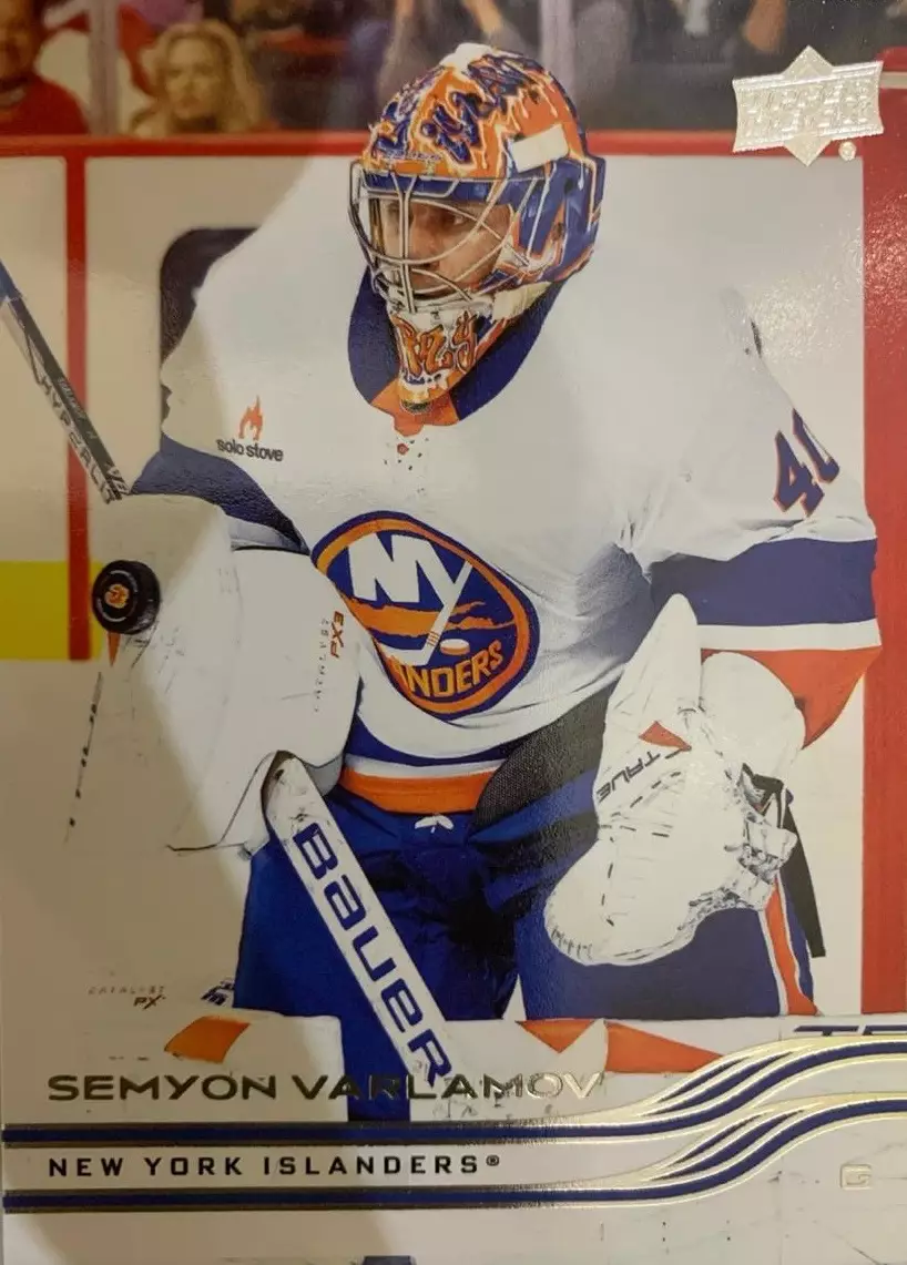 Хоккей. Карточка Семен Варламов New York Islanders, Локомотив Ярославль НХЛ/КХЛ