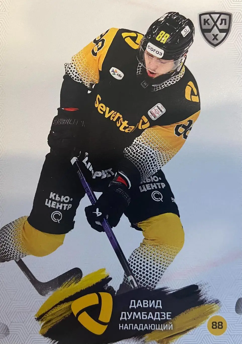 Хоккей Карточка Давид Думбадзе Северсталь Череповец КХЛ/KHL сезон 2024/25 SeReal