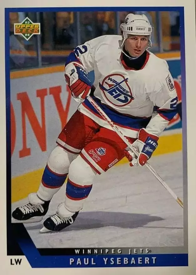 Хоккей. Карточка Paul Ysebaert/Пол Айзеберт Winnipeg Jets/Виннипег Джетс НХЛ/NHL