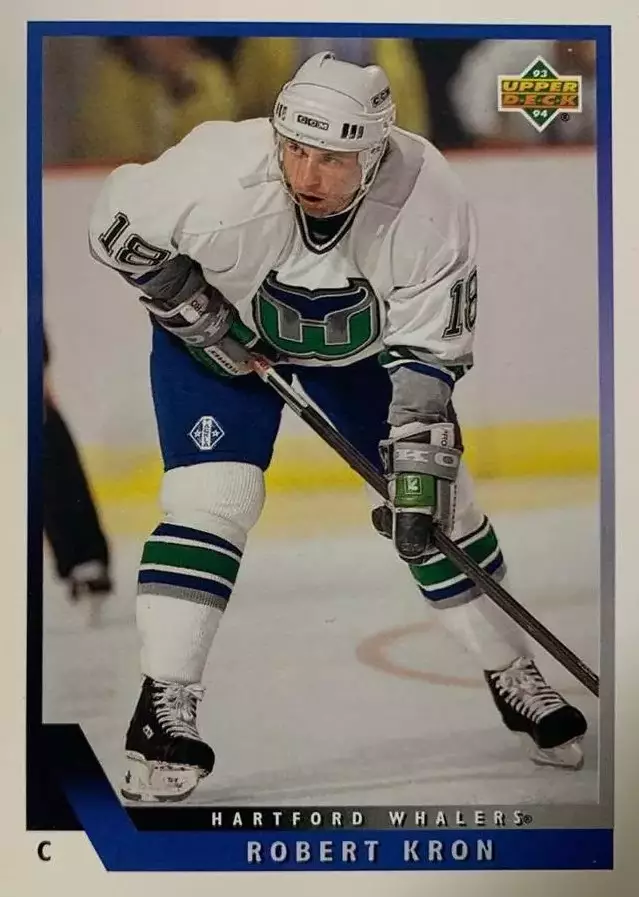 Хоккей. Карточка Robert Kron - Роберт Крон Hartford Whalers - Хартфорд НХЛ/NHL