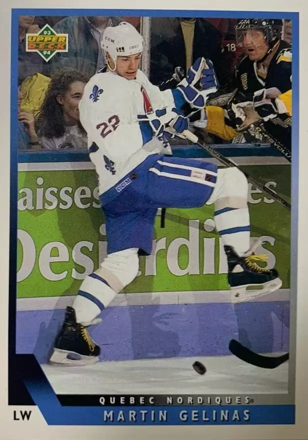 Карточка Martin Gelinas - Мартен Желина Quebec Nordiques/Квебек Нордикс НХЛ/NHL