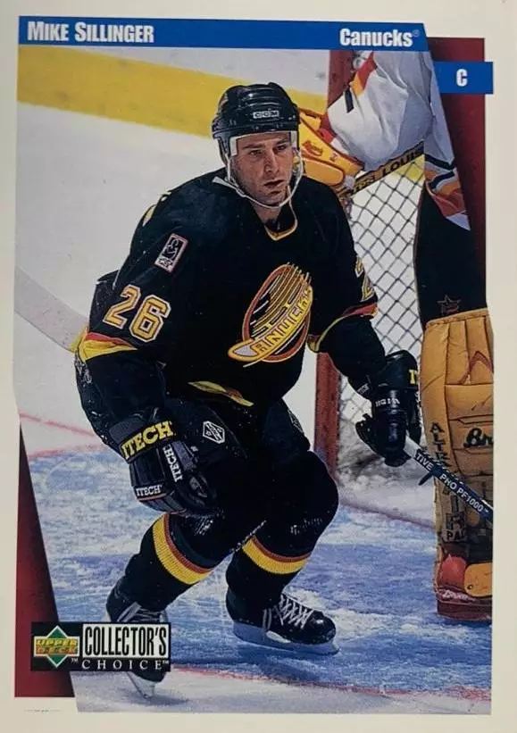 Карточка Mike Sillinger - Майк Силлинджер Vancouver Canucks - Ванкувер НХЛ/NHL