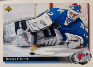 Хоккей. Карточка Жак Клутье Quebec Nordiques/Квебек, Авангард Омск НХЛ/NHL/КХЛ