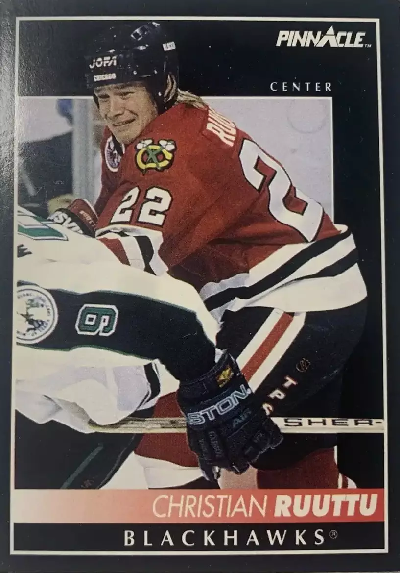 Карточка Christian Ruuttu - Кристиан Руутту Chicago Blackhawks - Чикаго НХЛ-NHL