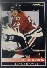 Карточка Christian Ruuttu - Кристиан Руутту Chicago Blackhawks - Чикаго НХЛ-NHL