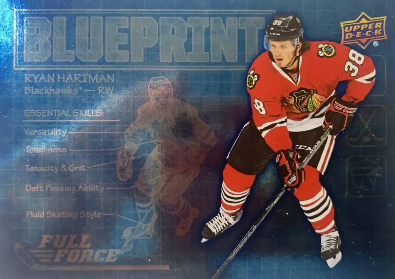 Хоккей. Карточка Ryan Hartman - Райан Хартман Chicago Blackhawks/Чикаго НХЛ/NHL