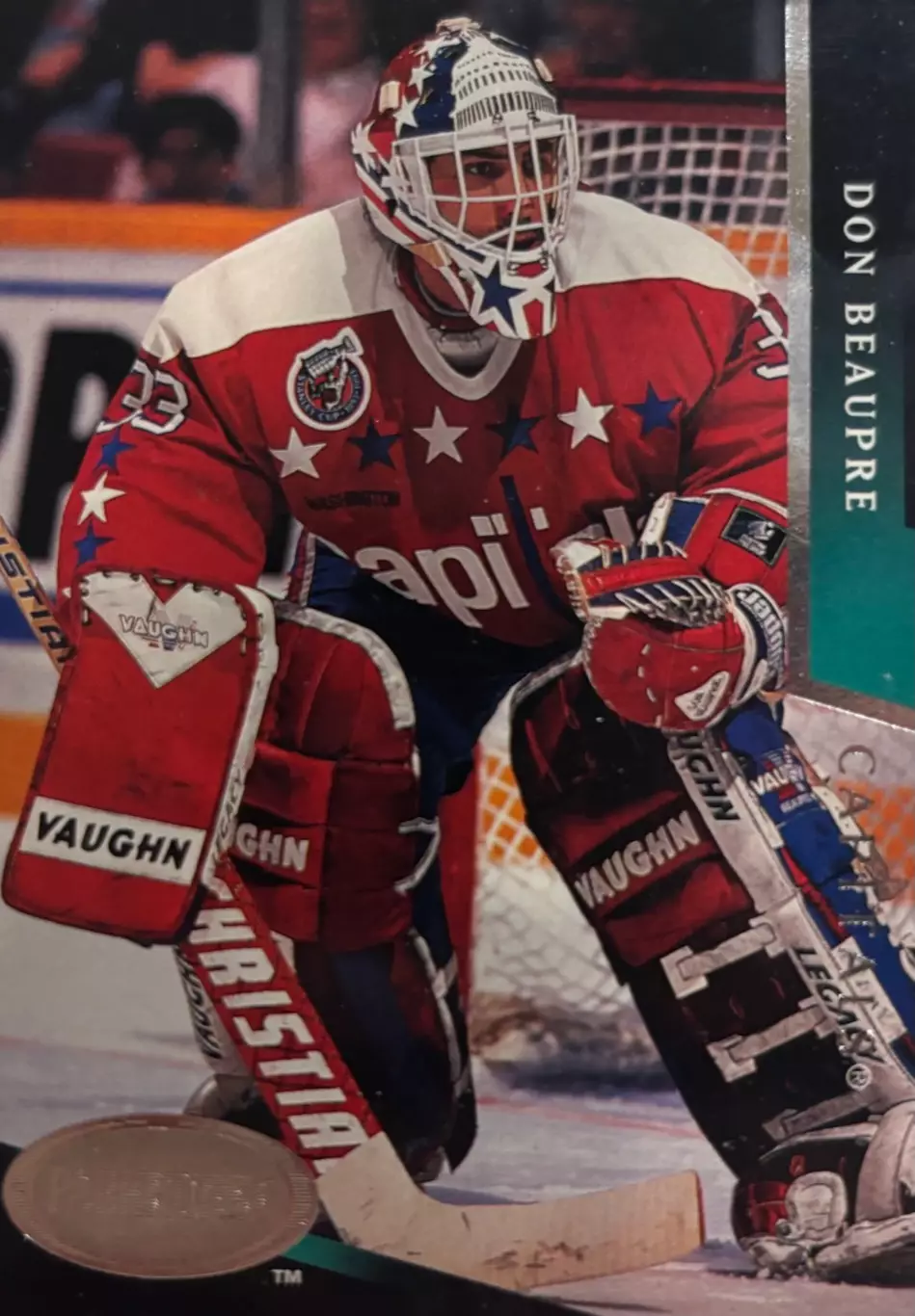 Хоккей. Карточка Don Beaupre - Дон Бопре Washington Capitals - Вашингтон НХЛ-NHL