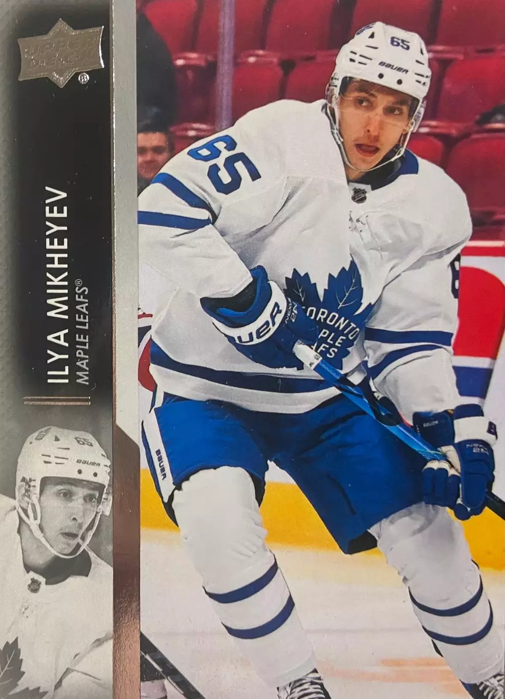 Хоккей. Карточка Илья Михеев Toronto Maple Leafs/Торонто, Авангард Омск НХЛ-КХЛ