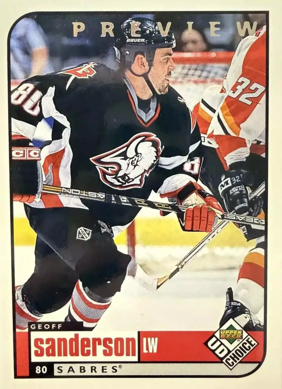 Хоккей. Карточка Geoff Sanderson-Джефф Сэндерсон Buffalo Sabres-Баффало НХЛ/NHL