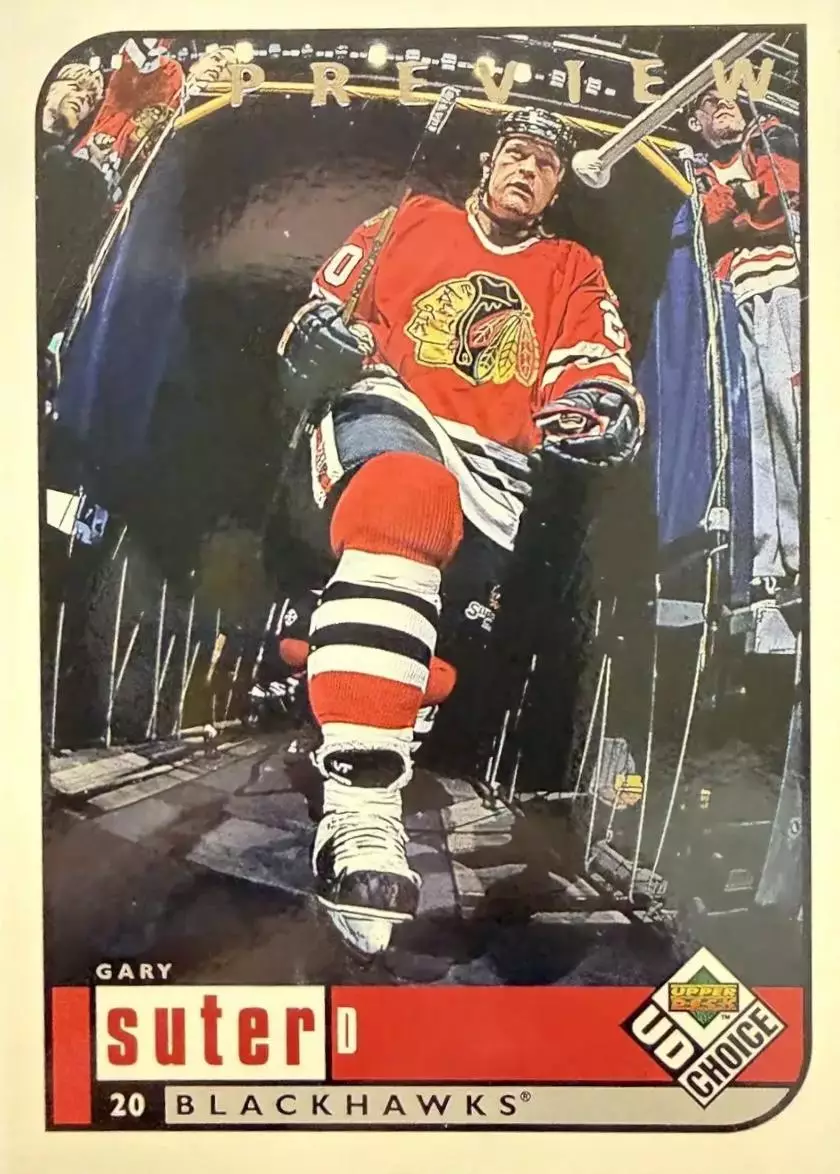 Хоккей Карточка Gary Suter-Гэри Сутер Chicago Blackhawks-Чикаго Блэкхокс НХЛ/NHL