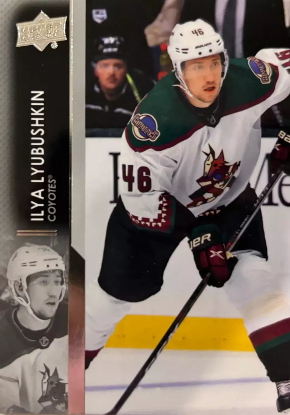 Хоккей. Карточка Илья Любушкин Arizona Coyotes/Аризона, Локомотив НХЛ/NHL/КХЛ