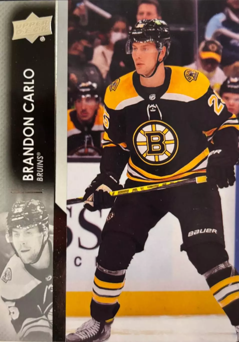 Хоккей. Карточка Brandon Carlo-Брэндон Карло Boston Bruins-Бостон Брюинз НХЛ/NHL