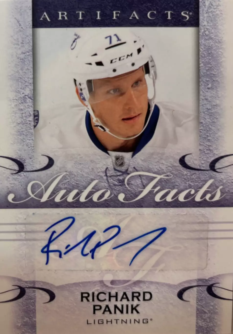 Карточка автограф Рихард Паник Тампа-Бэй Лайтнинг, Локомотив Ярославль НХЛ/КХЛ