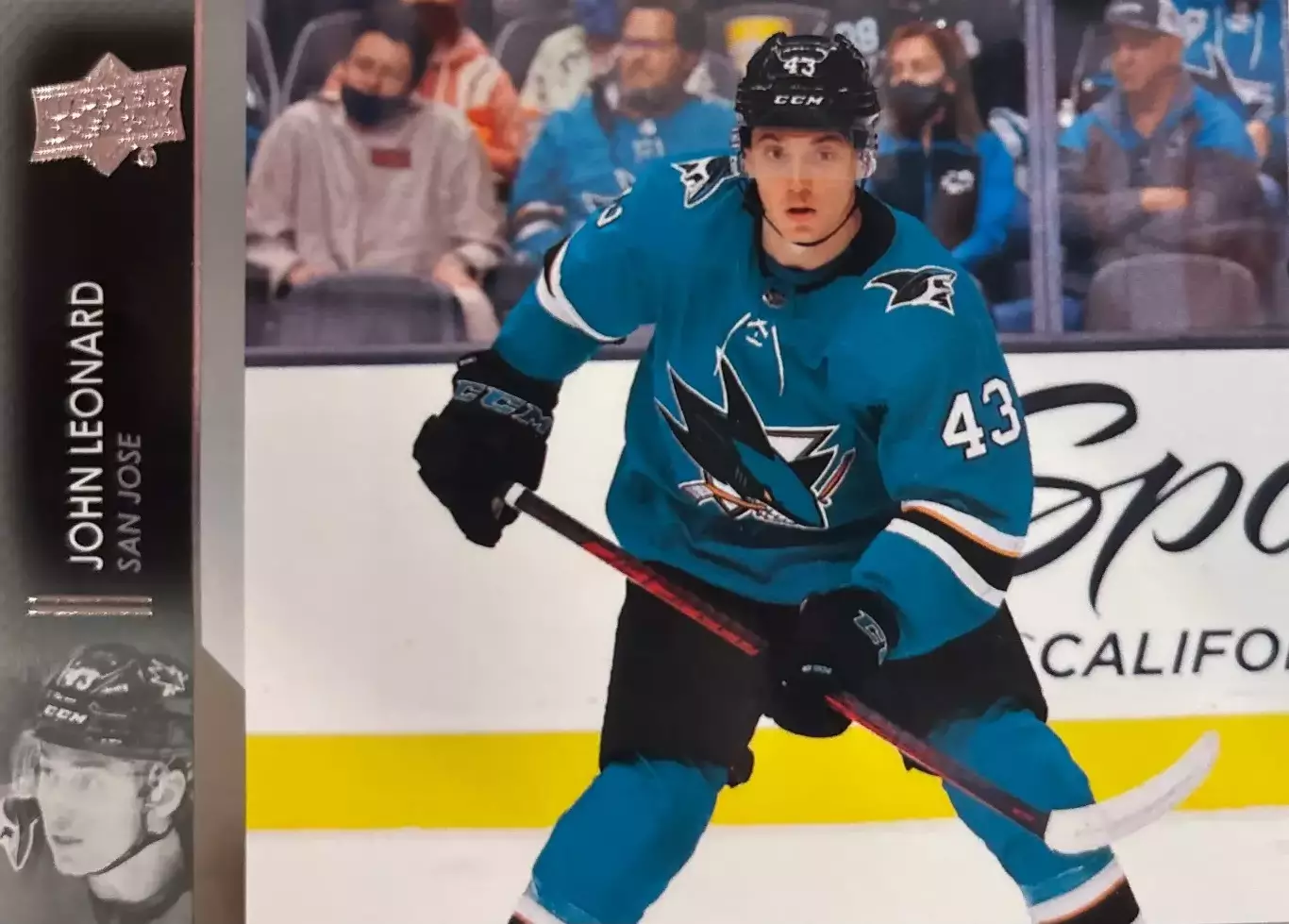 Хоккей Карточка John Leonard-Джон Леонард San Jose Sharks/Сан-Хосе Шаркс НХЛ/NHL