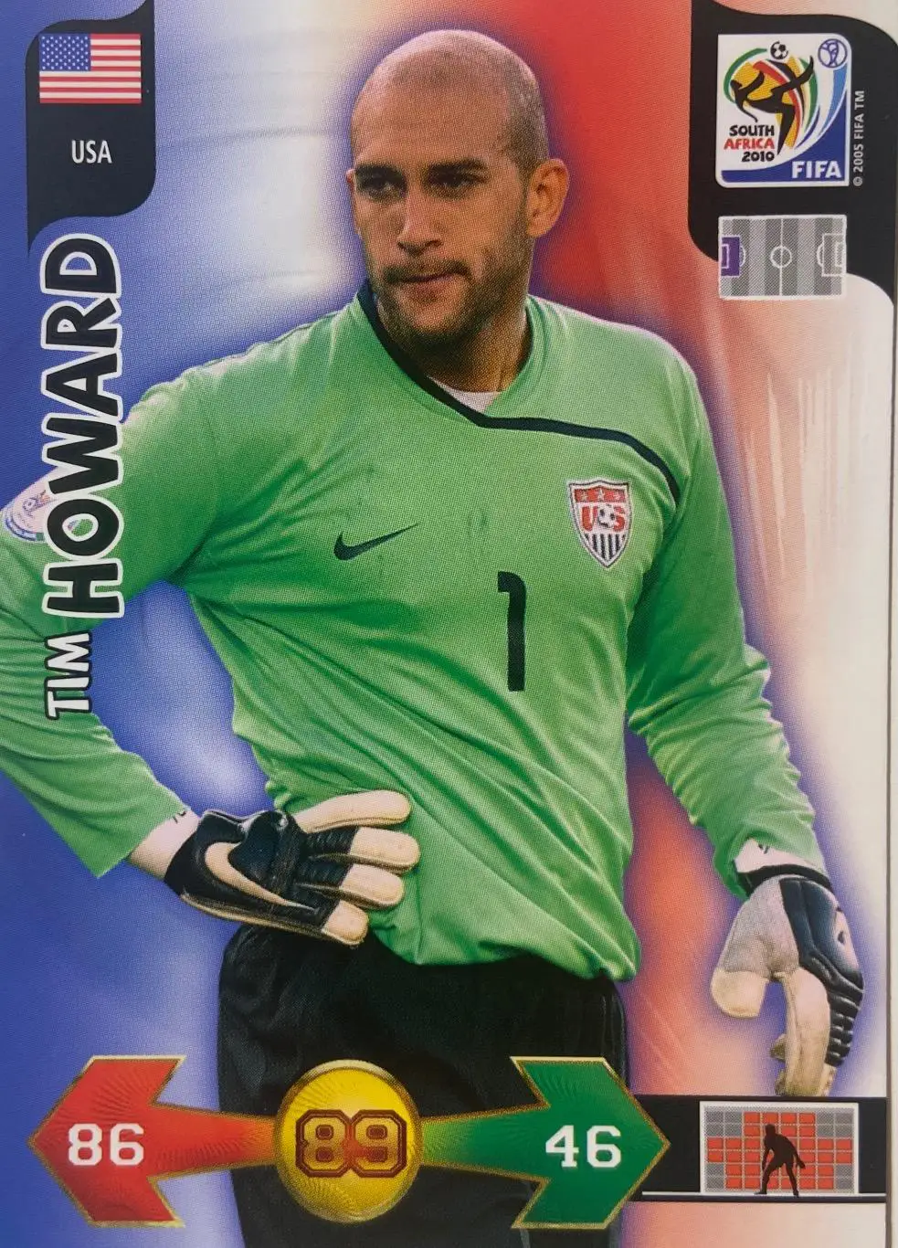 Футбол. Карточка Tim Howard/Тим Ховард США, Манчестер Чемпионат Мира 2010