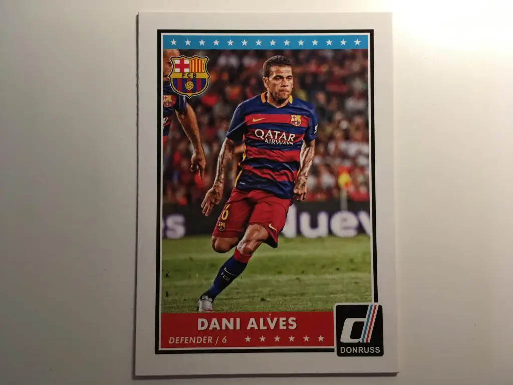 Футбол. Карточка Dani Alves -Дани Алвес Barcelona - Барселона Panini/Панини 2015