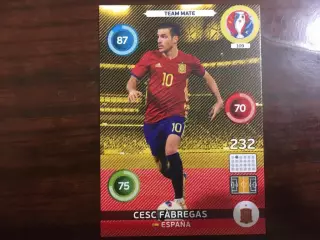 Футбол. Карточка Cesc Fabregas - Сеск Фабрегас Испания Euro/Евро 2016