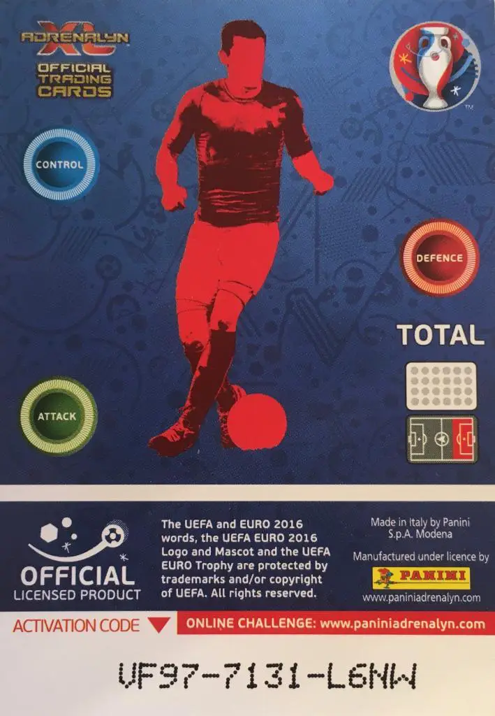 Футбол Карточка Jan Vertonghen/Ян Вертонген Бельгия, Тоттенхэм Хотспур Евро 2016 1