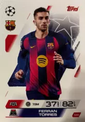 Карточка Ферран Торрес Барселона,Манчестер Сити, Валенсия Лига Чемпионов 2025-26