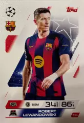 Футбол. Карточка Роберт Левандовский Барселона, Бавария Лига Чемпионов 2025-26