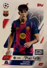 Футбол. Карточка Марк Берналь Барселона Лига Чемпионов 2025-26 TOPPS