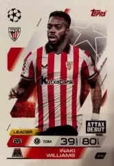 Футбол. Карточка Иньяки Уильямс Атлетик Бильбао Лига Чемпионов 2025/26 TOPPS