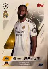 Футбол. Карточка Антонио Рюдигер Реал Мадрид, Челси Лига Чемпионов 2025-26 TOPPS