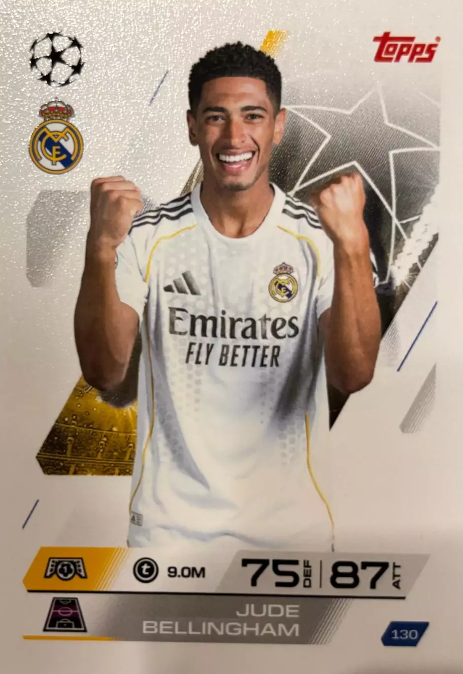 Карточка Джуд Беллингем Реал Мадрид, Боруссия Дортмунд Лига Чемпионов 2025-26