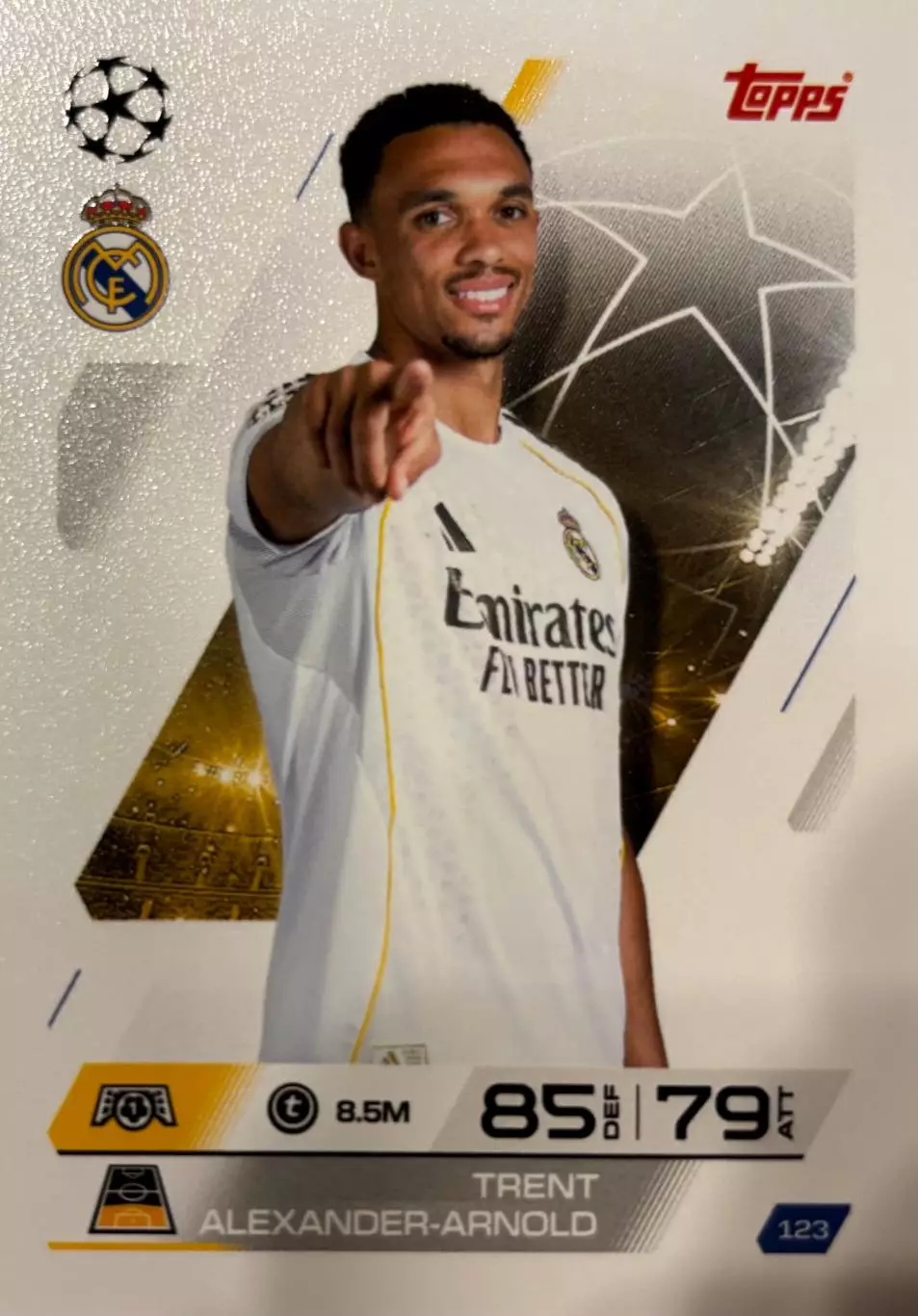 Карточка Трент Александер-Арнольд Реал Мадрид, Ливерпуль Лига Чемпионов 2025-26