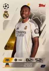Футбол. Карточка Давид Алаба Реал Мадрид, Бавария Мюнхен Лига Чемпионов 2025-26