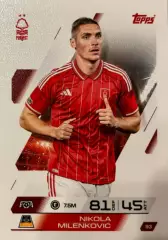 Карточка Никола Миленкович Ноттингем Форест, Фиорентина Лига Чемпионов 2025-26