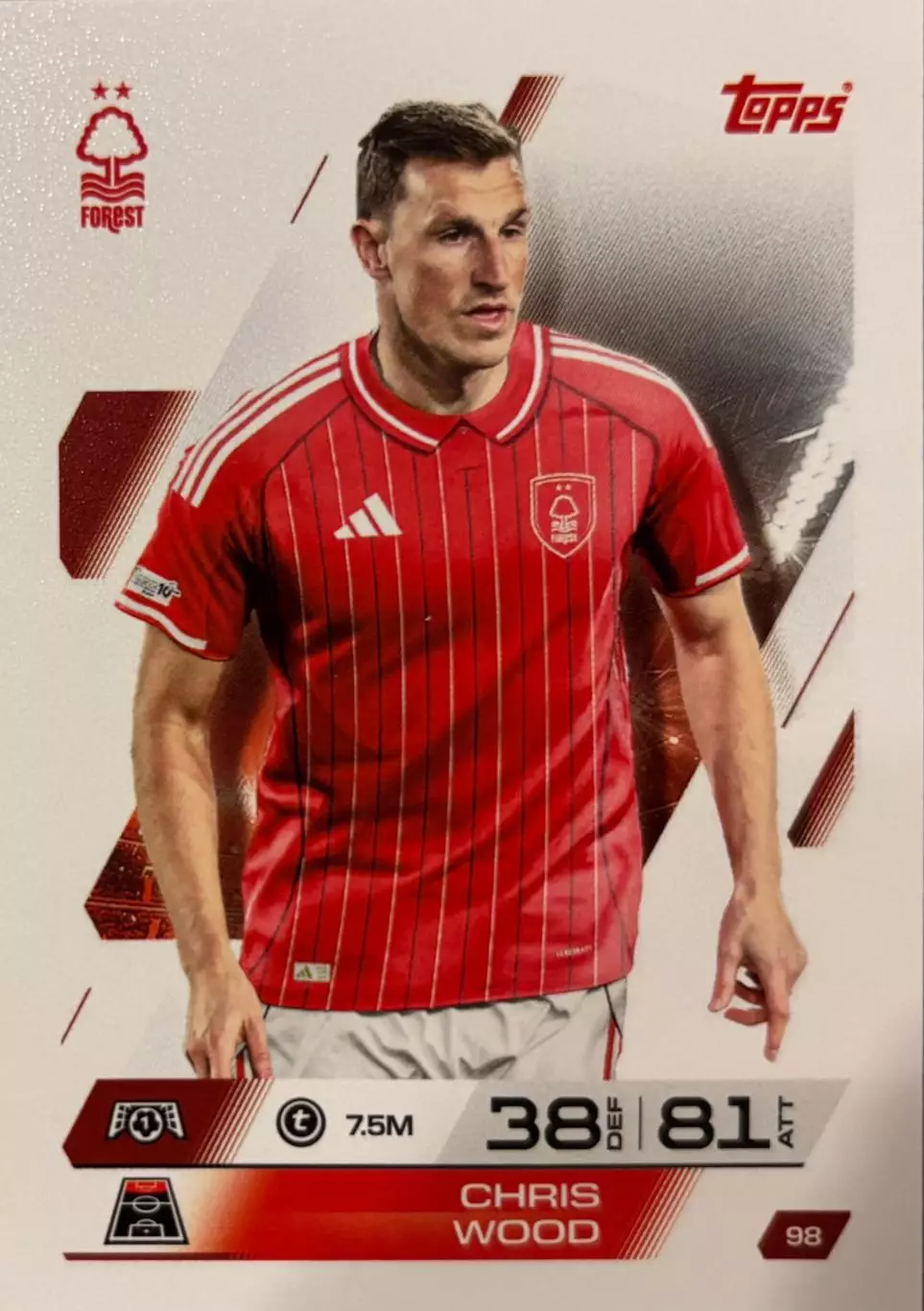 Футбол. Карточка Chris Wood/Крис Вуд Ноттингем Форест Лига Чемпионов 2025-26