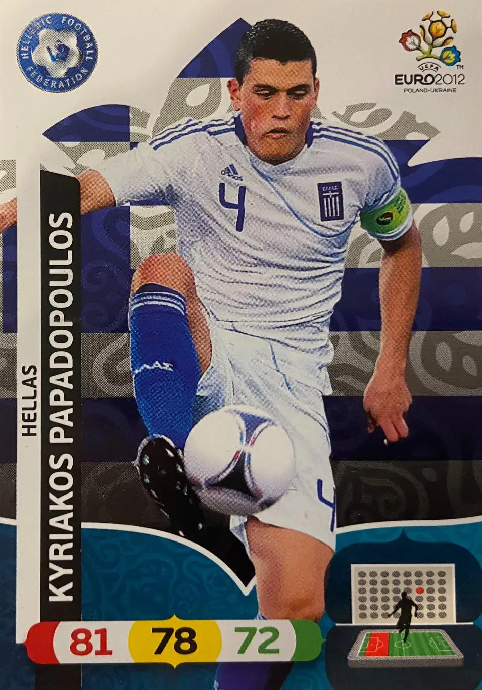 Футбол. Карточка Кириакос Пападопулос Греция, Шальке, Байер 04 Euro/Евро 2012