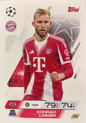 Футбол. Карточка Конрад Лаймер Бавария Мюнхен, РБ Лейпциг Лига Чемпионов 2025-26
