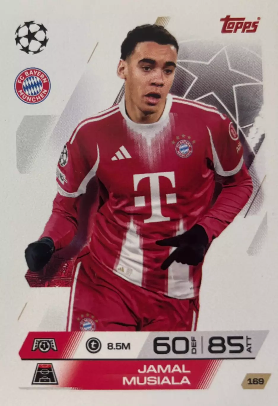 Футбол. Карточка Jamal Musiala/Джамал Мусиала Бавария Лига Чемпионов 2025-26
