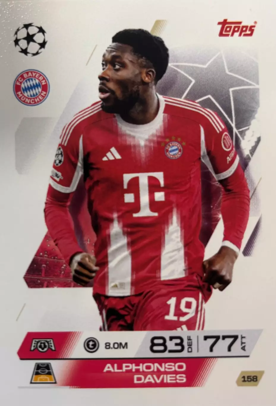 Карточка Alphonso Davies/Альфонсо Дэвис Бавария Мюнхен Лига Чемпионов 2025-26