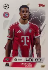 Футбол. Карточка Майкл Олисе Бавария Мюнхен,Кристал Пэлас Лига Чемпионов 2025-26