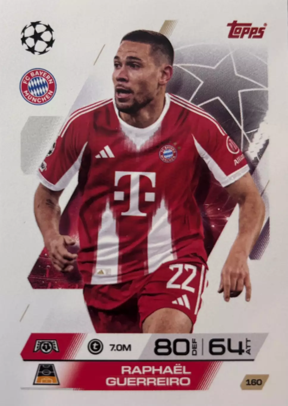 Футбол Карточка Рафаэл Геррейру Бавария,Боруссия Дортмунд Лига Чемпионов 2025-26