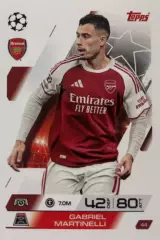 Футбол. Карточка Габриэл Мартинелли Арсенал Лондон Лига Чемпионов 2025-26 TOPPS