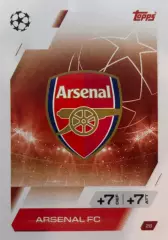 Футбол. Карточка Логотип/Эмблема Арсенал Лондон Лига Чемпионов 2025-26 TOPPS