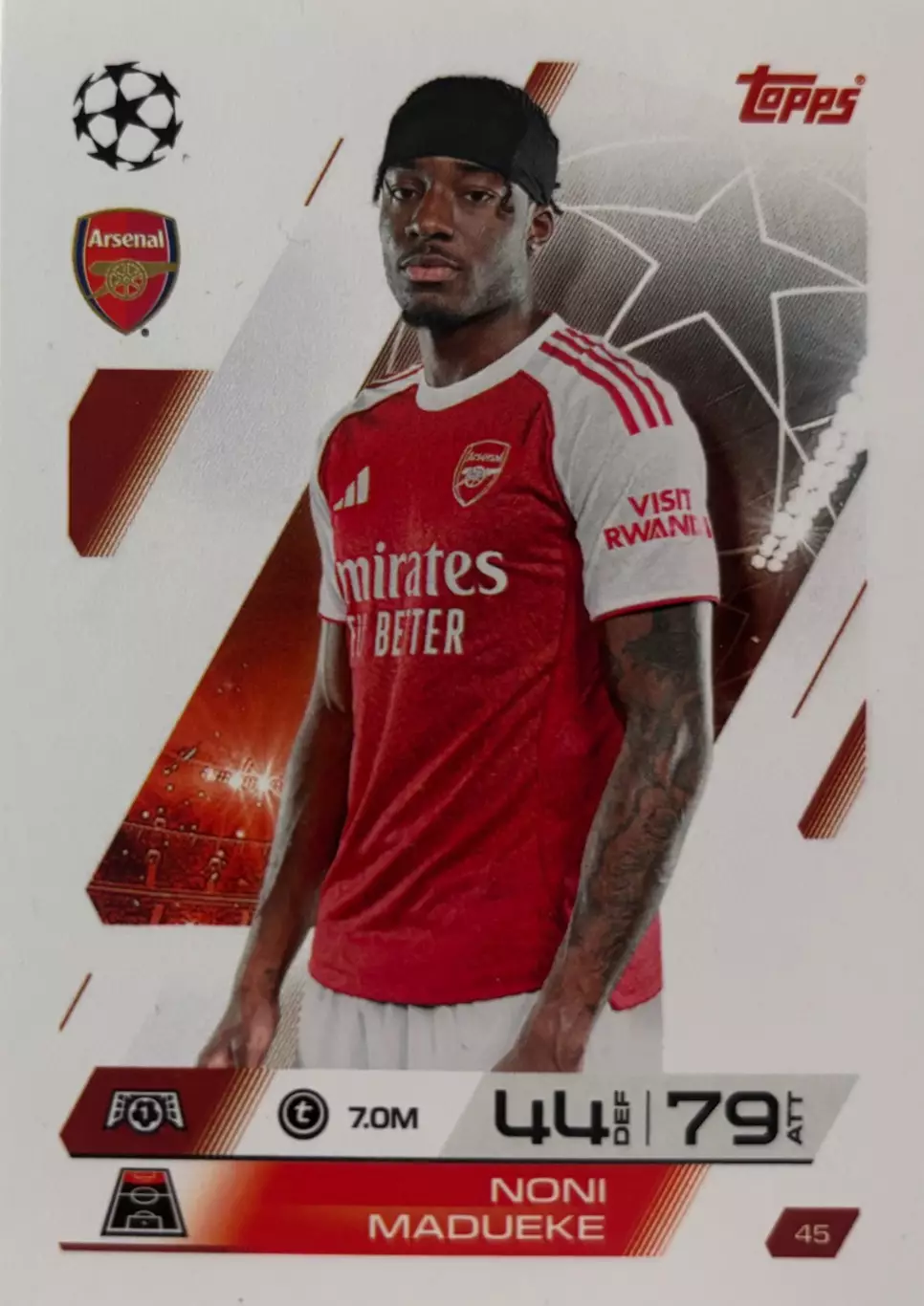 Футбол Карточка Нони Мадуэке Арсенал,Челси, ПСВ Эйндховен Лига Чемпионов 2025-26