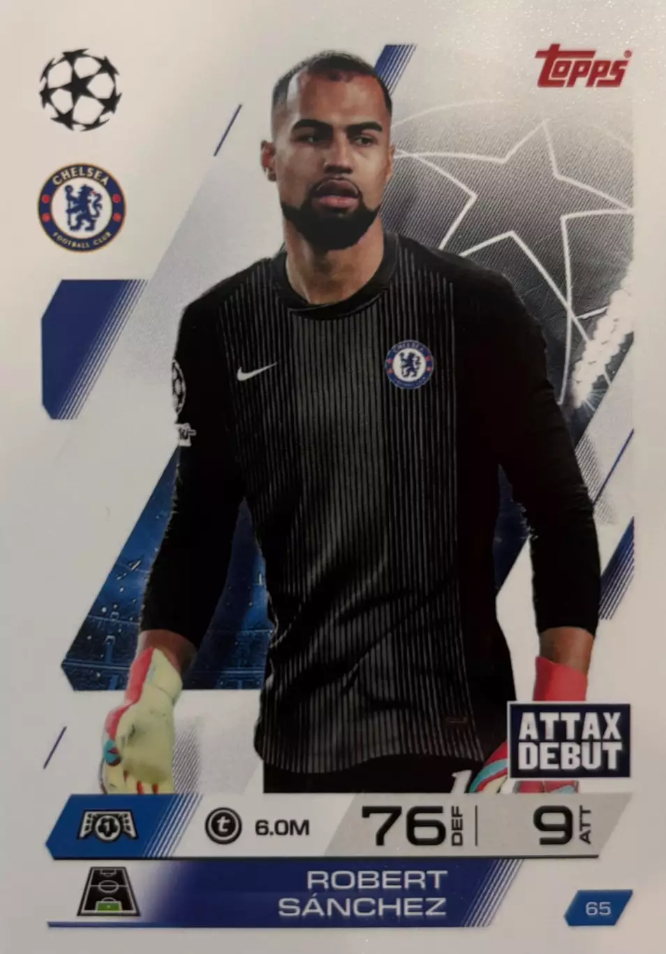 Карточка Роберт Санчес Челси, Брайтон энд Хоув Альбион Лига Чемпионов 2025-26