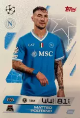 Футбол. Карточка Маттео Политано Наполи, Интер, Сассуоло Лига Чемпионов 2025-26