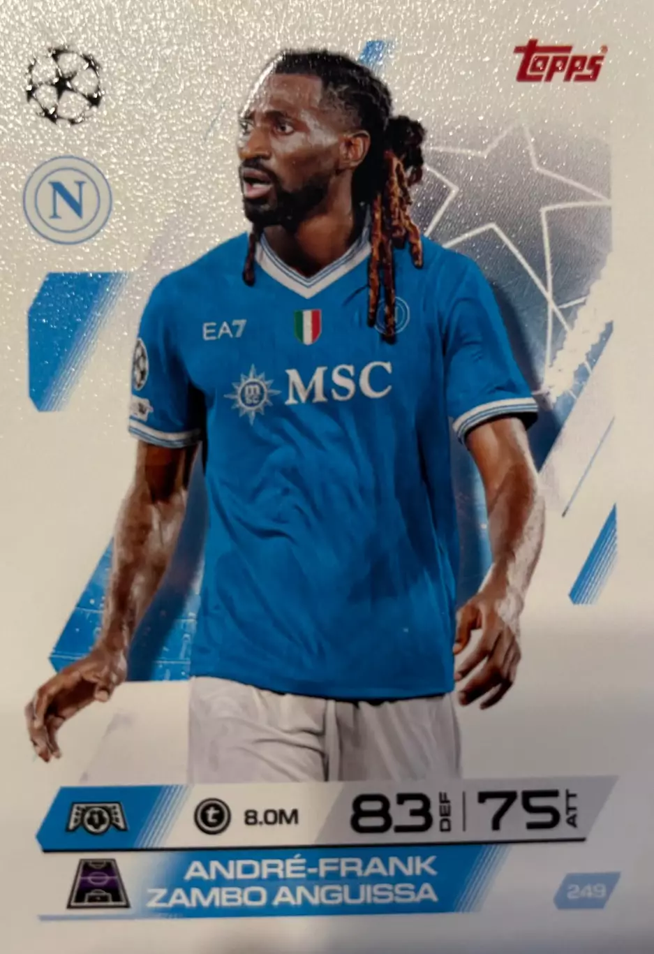 Карточка Андре Замбо-Ангисса Наполи, Вилльяреал, Марсель Лига Чемпионов 2025-26