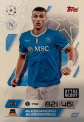 Футбол. Карточка Алессандро Буонджорно Наполи, Торино Лига Чемпионов 2025-26